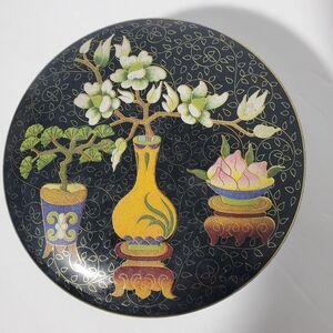 Daher Tin w/ Cloisonné Style Design